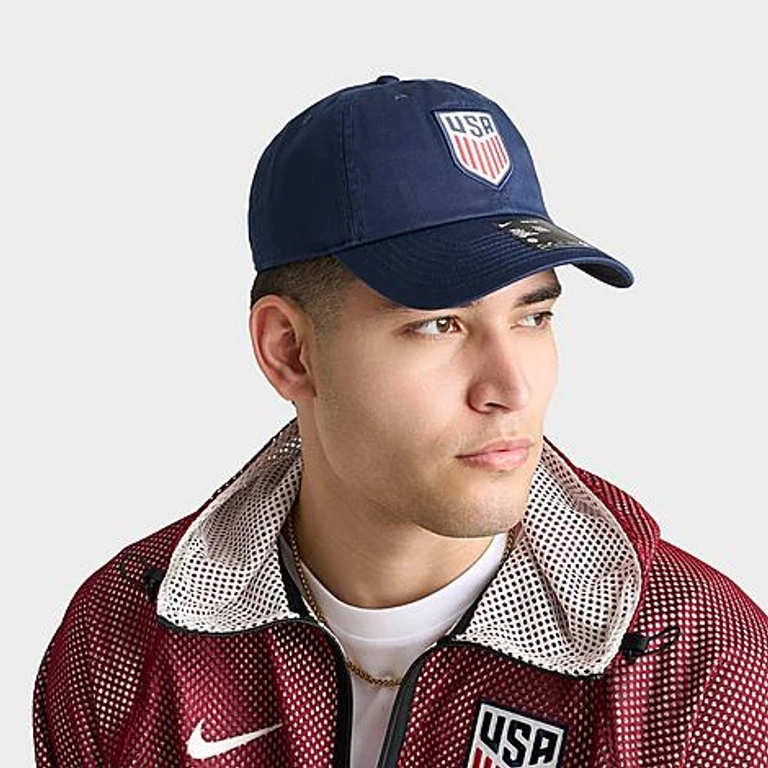 Nike Men's USA Soccer Club Strapback Hat in Navy