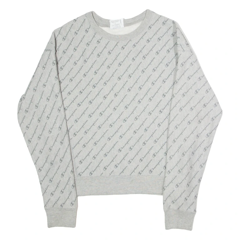 CHAMPION REVERSE WEAVE Mens Sweatshirt Grey Crew Neck S