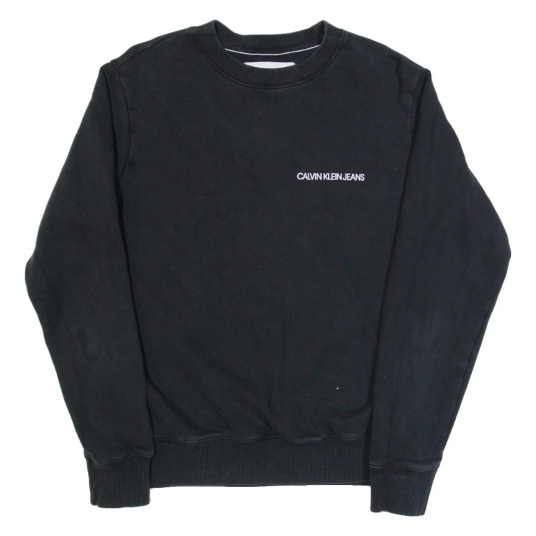 CALVIN KLEIN JEANS Mens Sweatshirt Black S