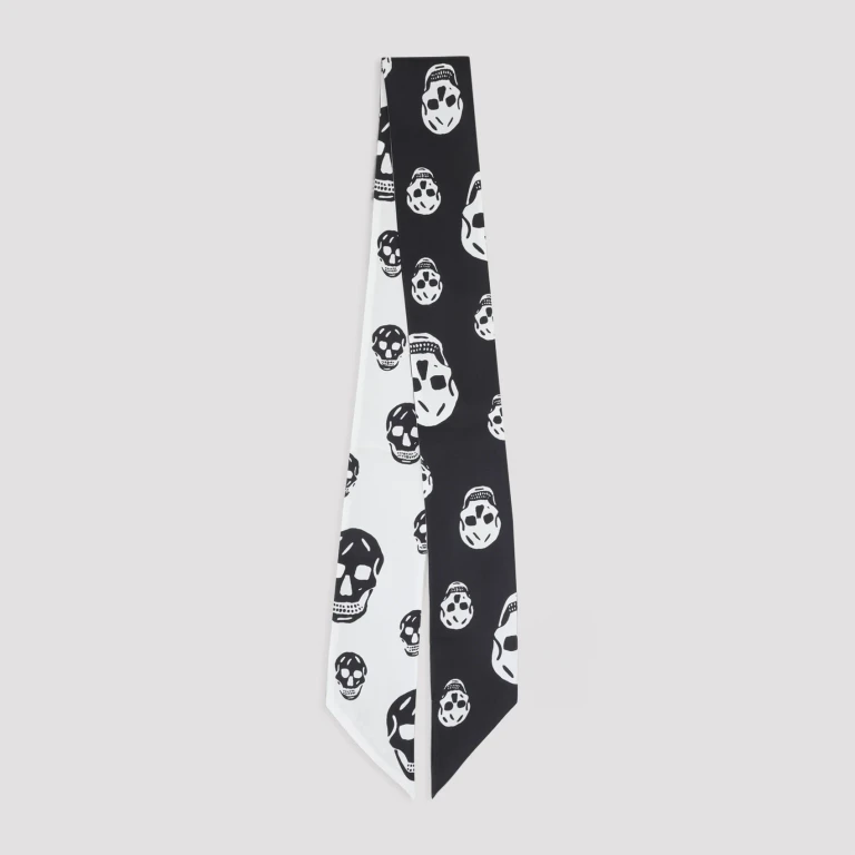 ALEXANDER McQUEEN Skull Ribbon Scarf Female UNI