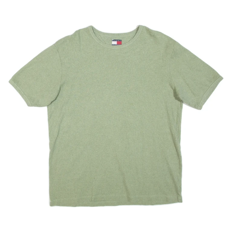 TOMMY HILFIGER Mens T-Shirt Green L