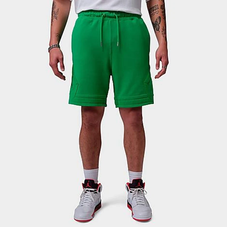 Jordan Men's Flight Fleece Diamond Shorts in Lucky Green Size: XS