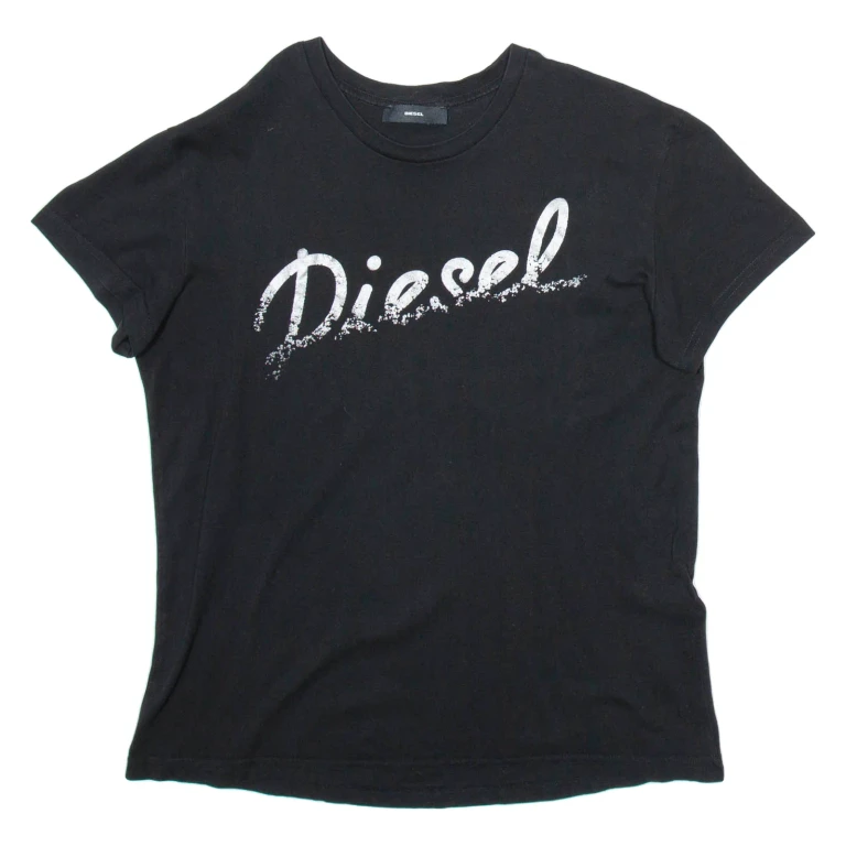 DIESEL Womens T-Shirt Black S