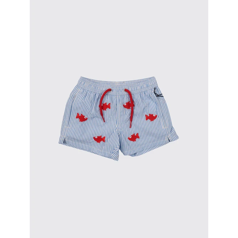 Boy's Striped Polyester Swimming Trunks with Embroidery (JEA001100603L)