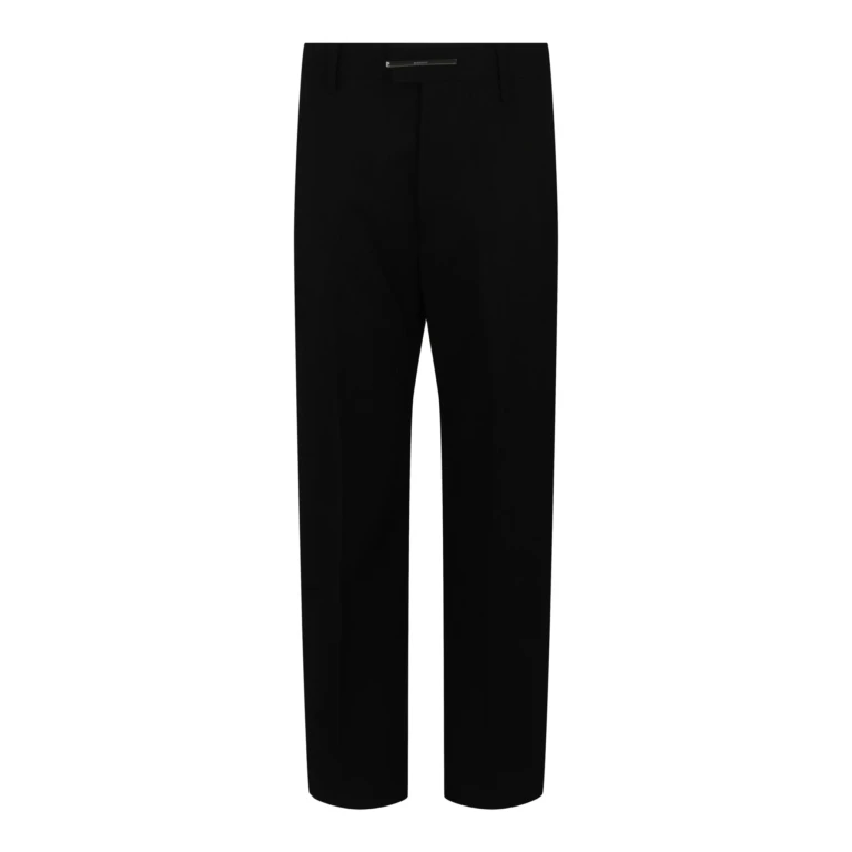 Straight Fit Pants With Metal Clip Closure