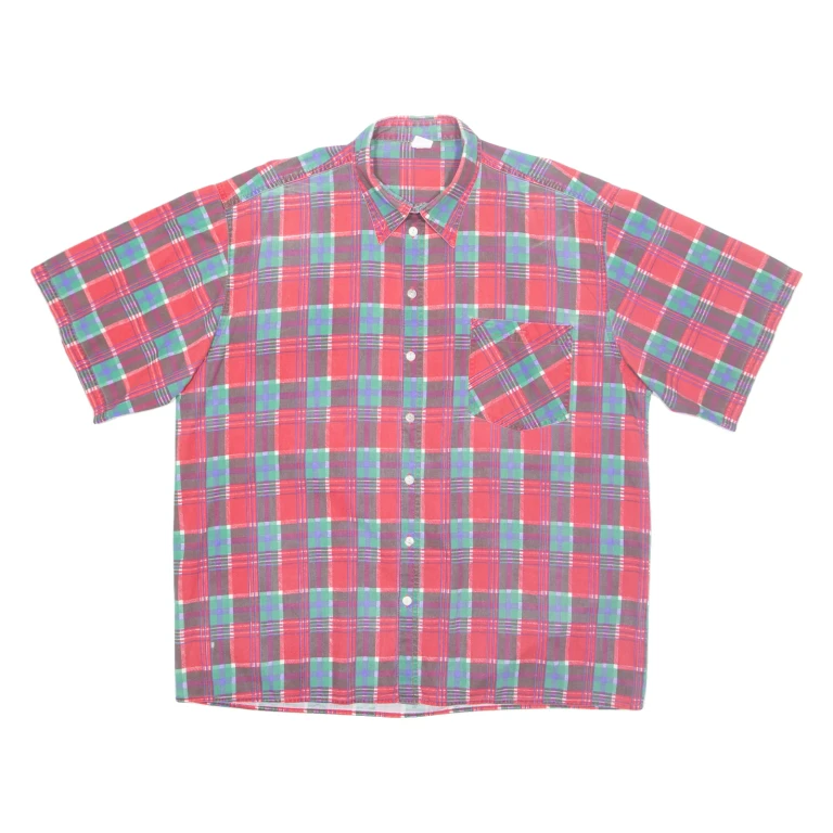 Mens Shirt Red Check XL