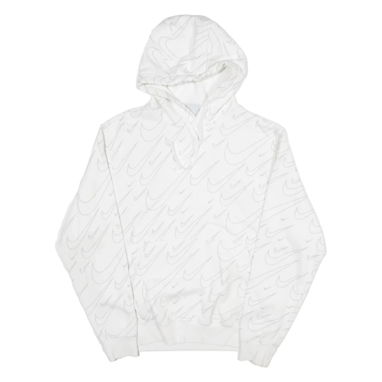 NIKE Womens White Hoodie S