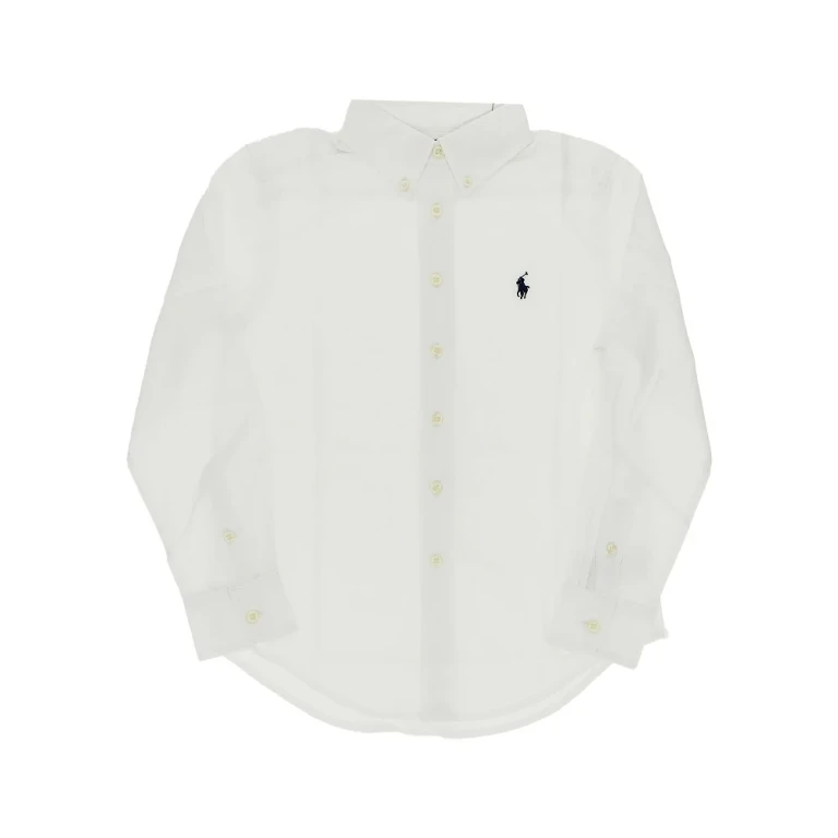 RALPH LAUREN Cotton shirt with logo embroidery Kids S