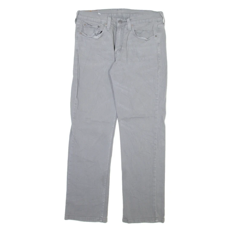 LEVI'S 514 Jeans Mens Grey Slim Straight Stone Wash W31 L30