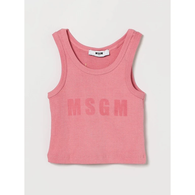 MSGM Kids Stretch Cotton Tank Top (S6MSJGTA159MS070)