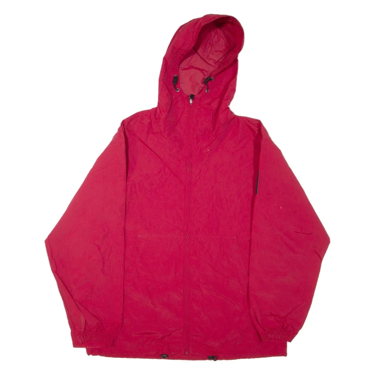 NAUTICA Lightweight Mens Track Jacket Red Nylon Hooded L