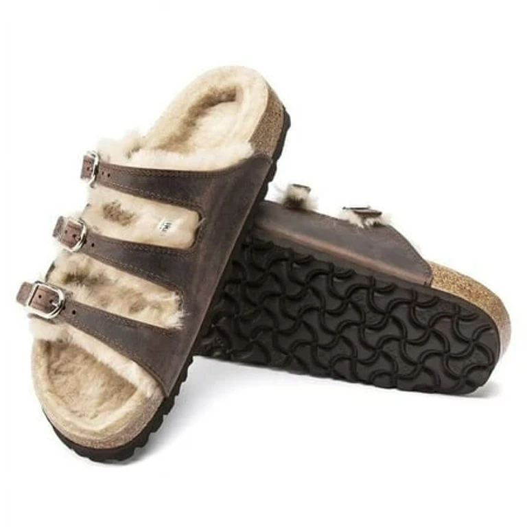 Unisex Florida Fresh Shearling Natural Leather Brown