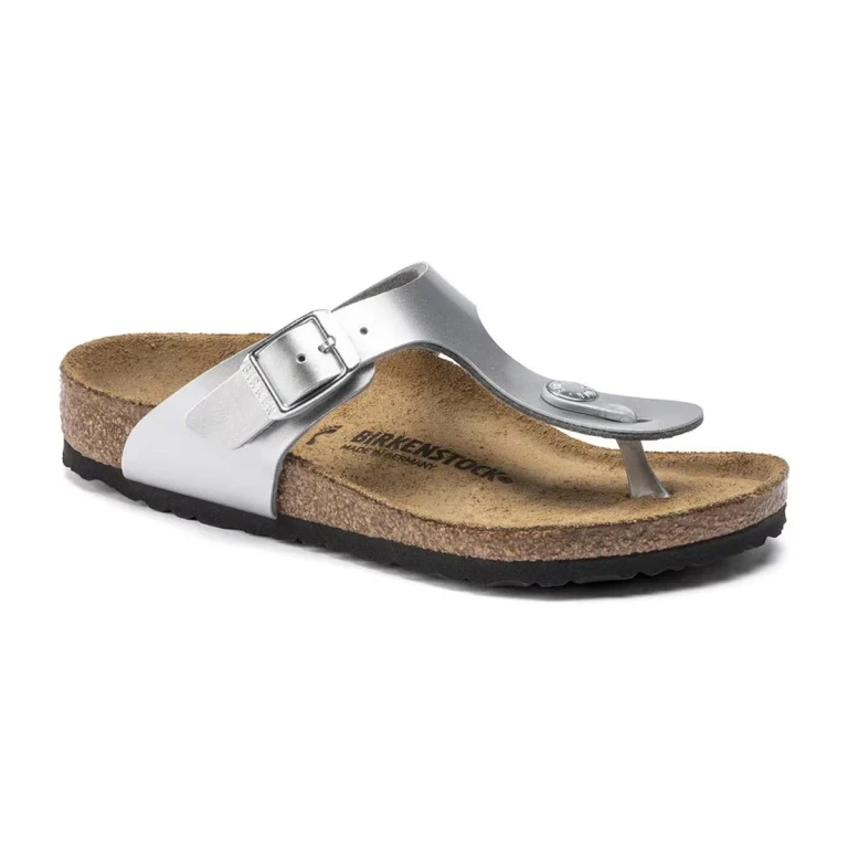 Kids Gizeh Birko-Flor Silver Sandals