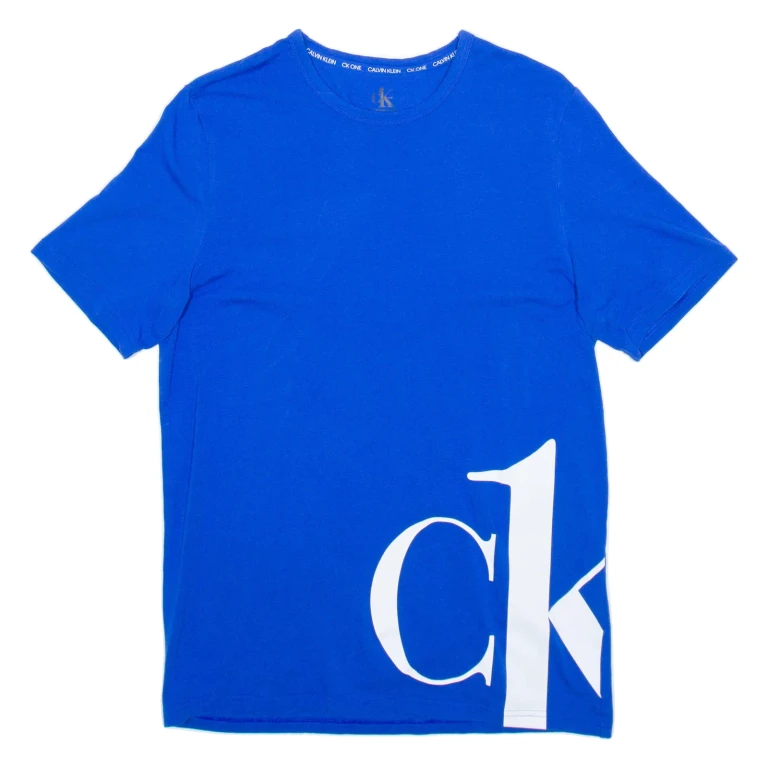 CALVIN KLEIN Mens T-Shirt Blue M