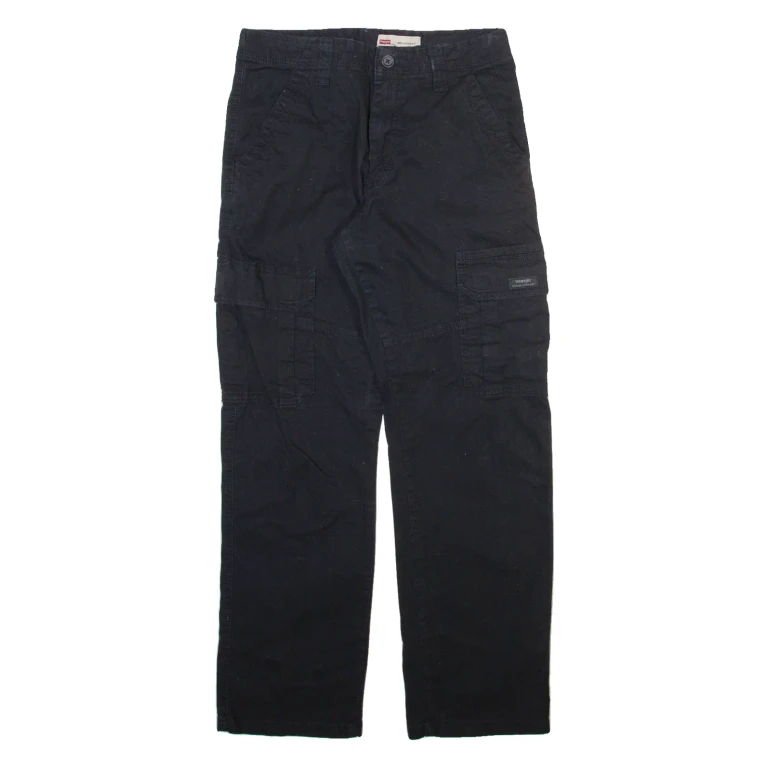 WRANGLER Cargo Mens Trousers Black Relaxed Straight W29 L30
