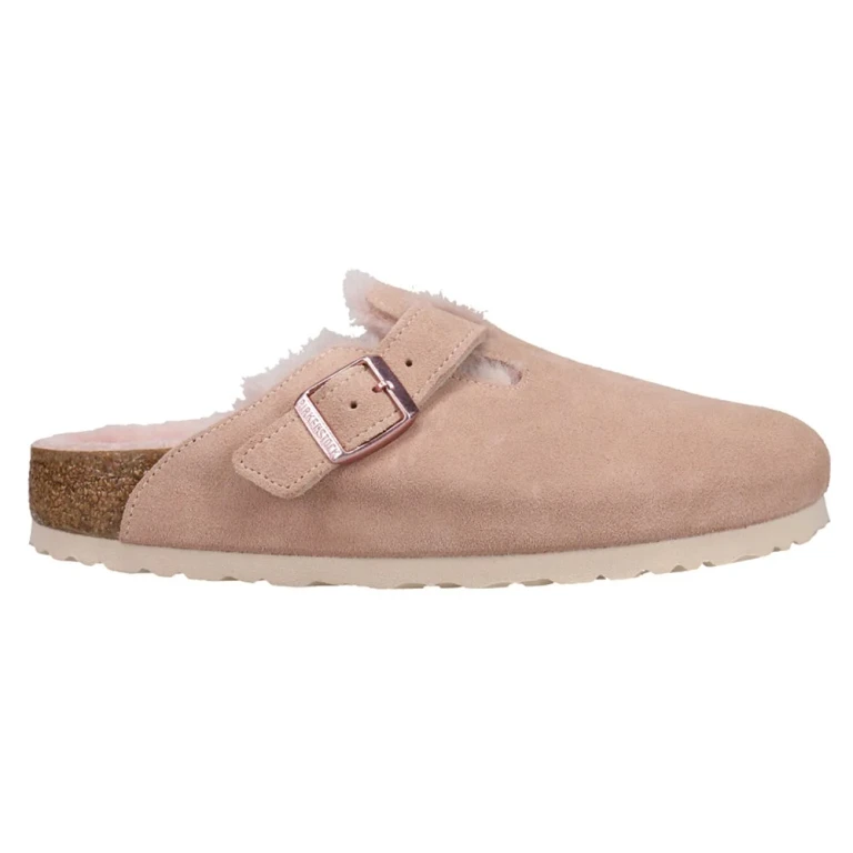 Unisex Boston Shearling Suede Leather Light Rose