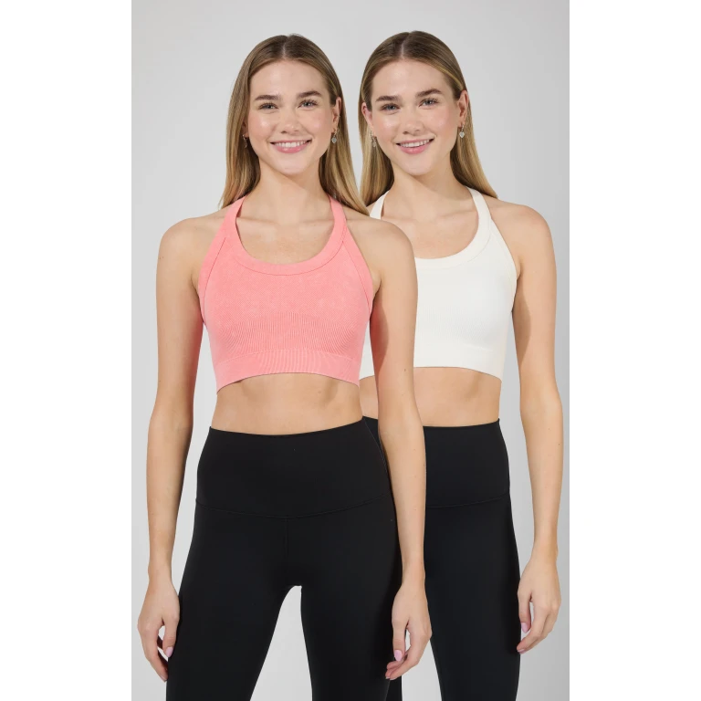 2 PK Stone Washed Seamless Marvella Bra Tank