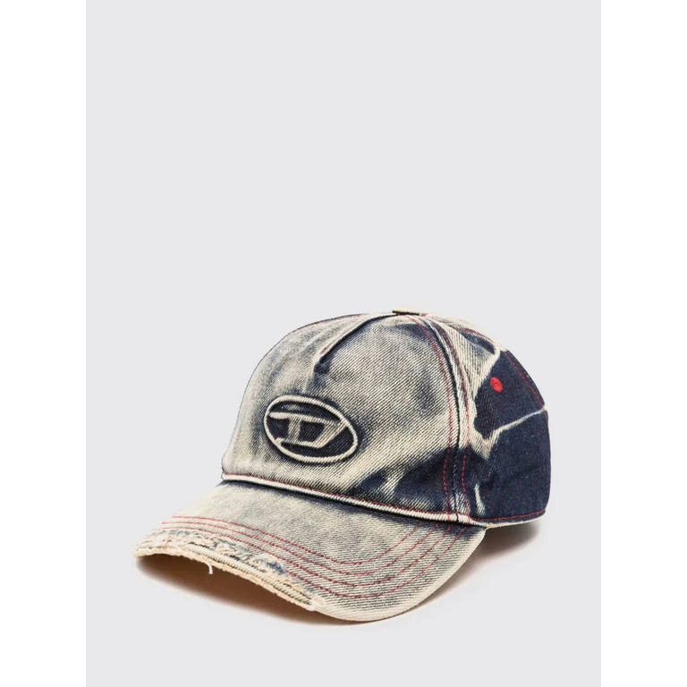 Bleached Denim Baseball Cap with Oval D Logo (A064670DGAV01)