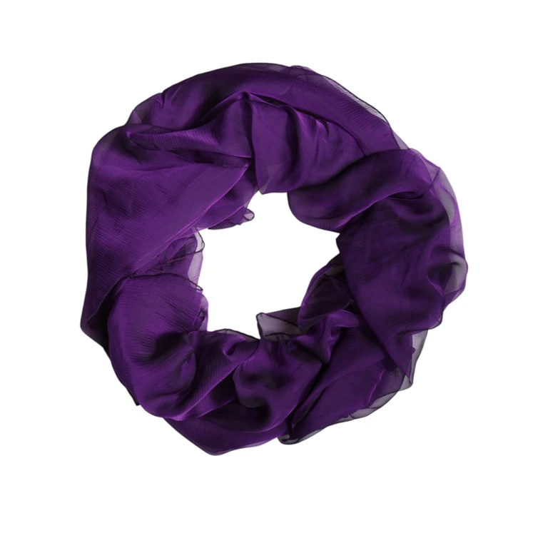 Dolce & Gabbana Purple Silk Rectangle Wrap Shawl Scarf - Women