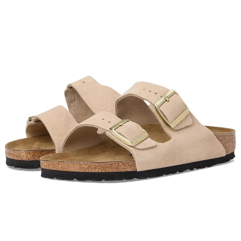Arizona Suede Leather Sandals Narrow