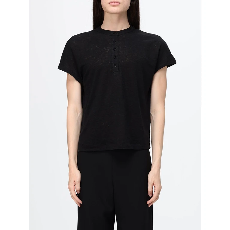 Crewneck Short-Sleeved T-Shirt in Pure Linen (S6A39876113)