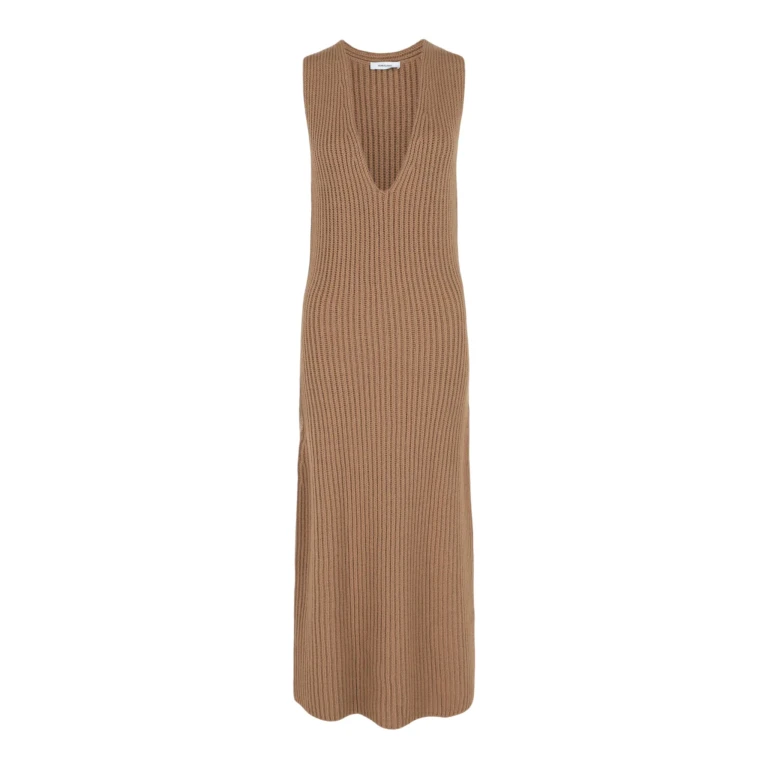 Sleeveless Ribbed Knit Dress