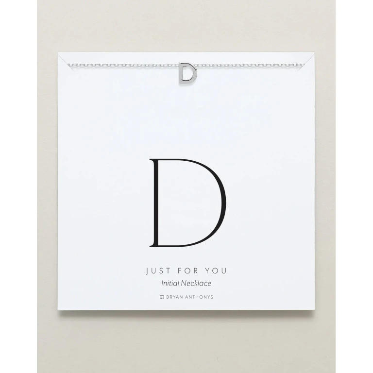 Just For You Initial Necklace - D