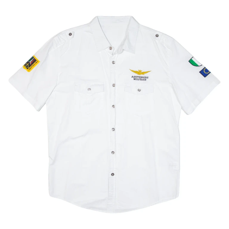 Mens Plain Shirt White L