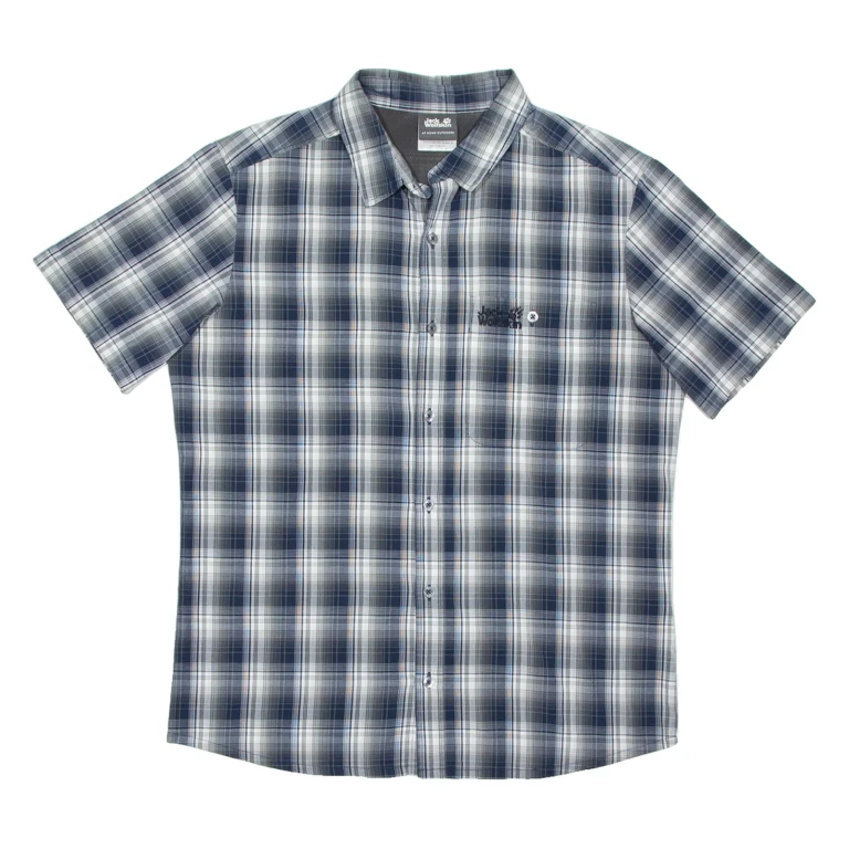 JACK WOLFSKIN Mens Shirt Blue Check S