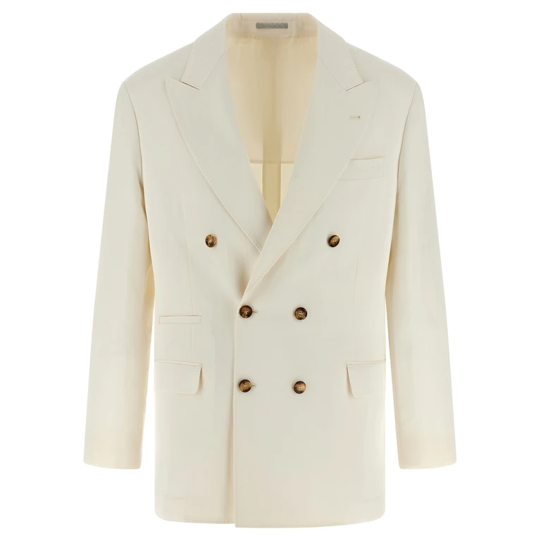 White Silk Blazer Clothing - Men