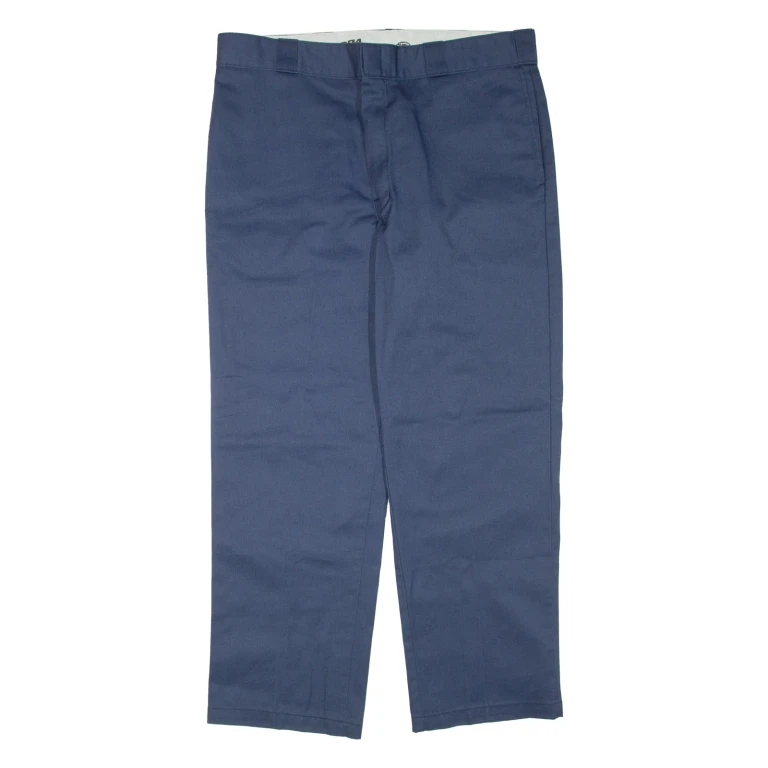 DICKIES Mens Trousers Blue Regular Tapered W38 L30
