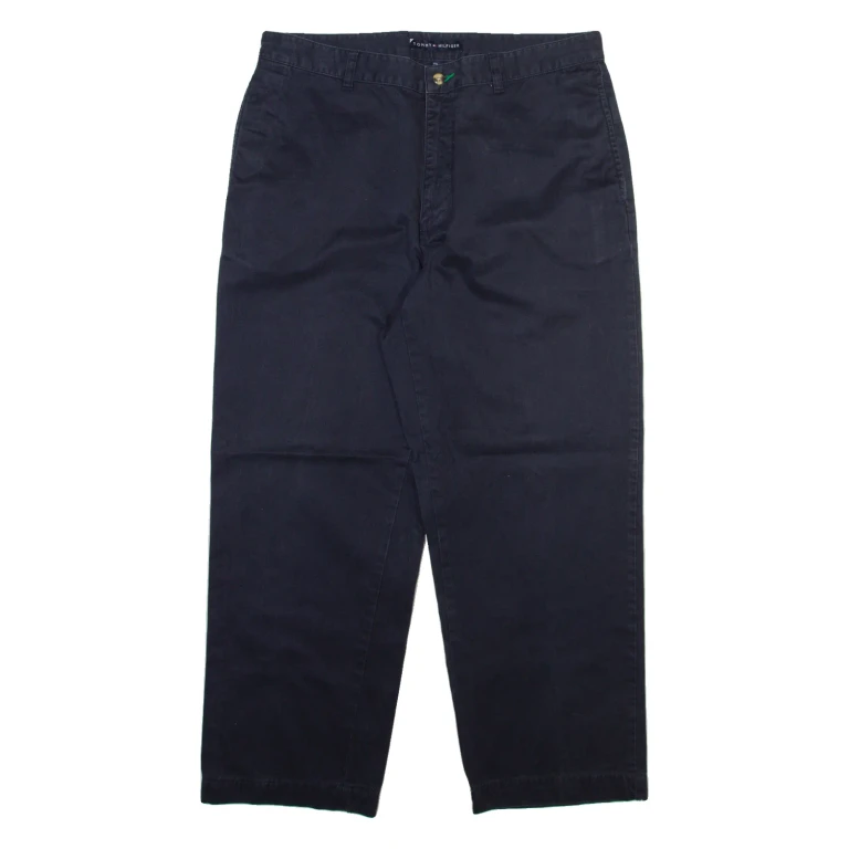 TOMMY HILFIGER Mens Trousers Blue Relaxed Straight W35 L30