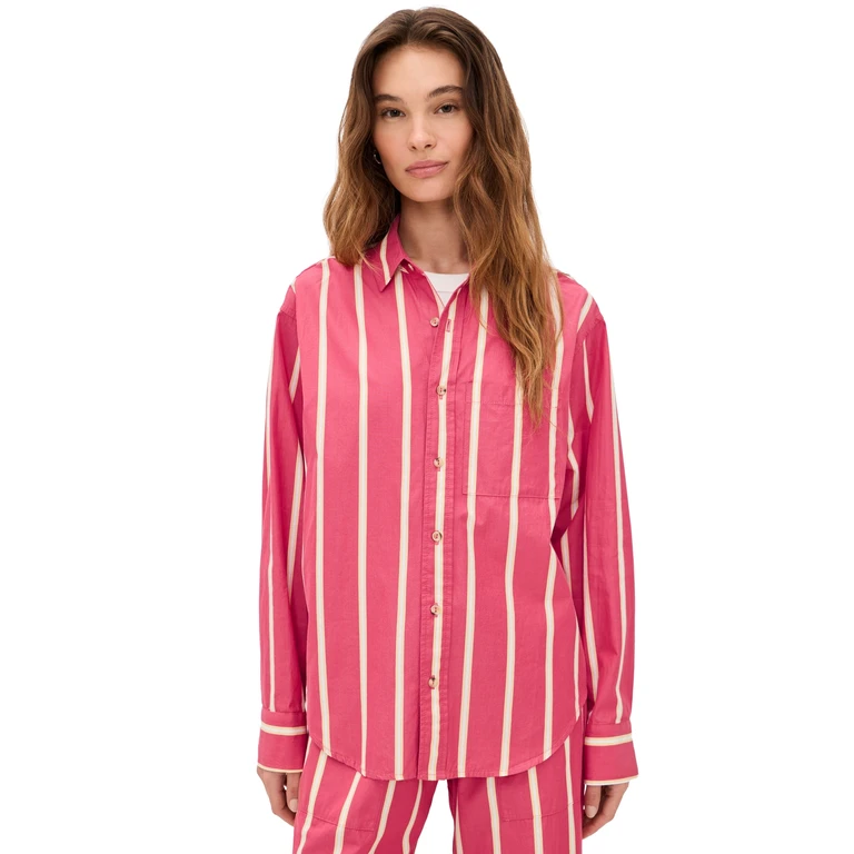DONNI. The Pop Stripe Shirt Sage XL