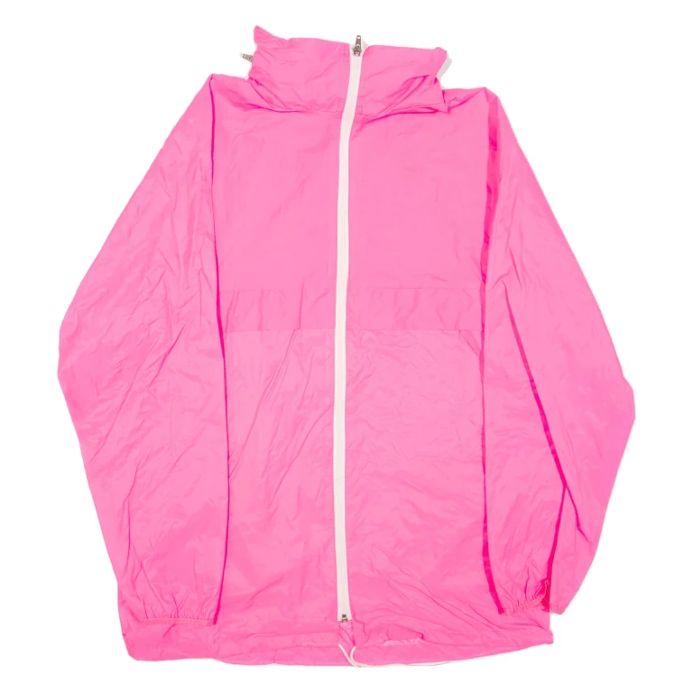 Womens Windbreaker Jacket Pink Nylon L