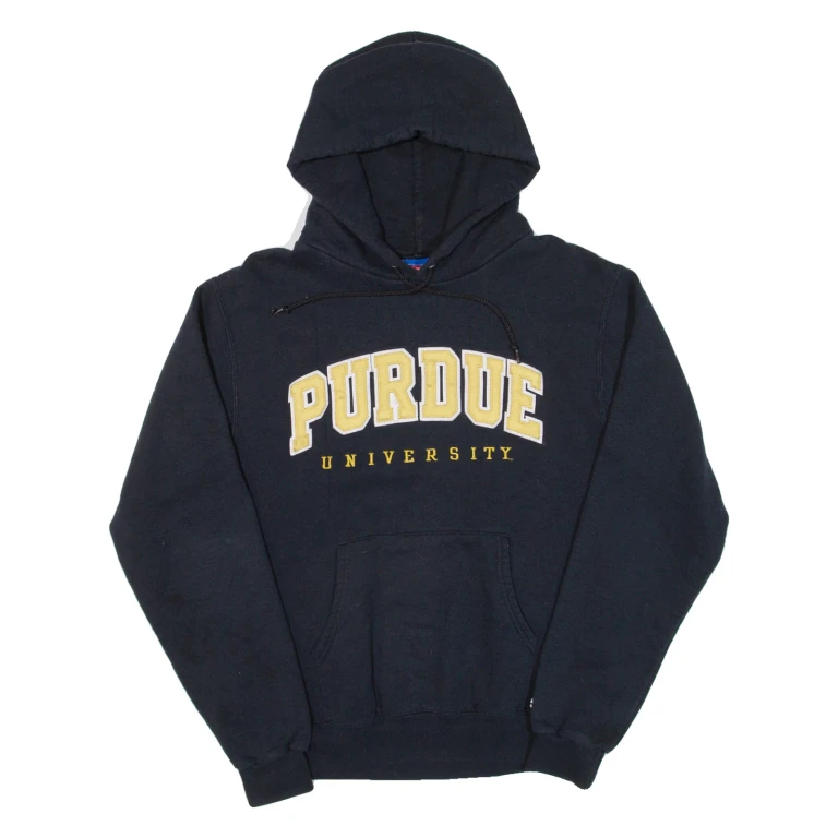 CHAMPION Purdue University Mens Black Hoodie USA S
