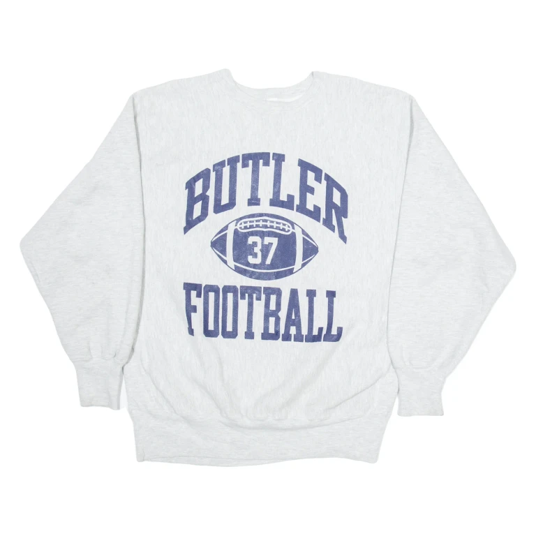 CHAMPION Butler Football Mens Sweatshirt Grey USA XL