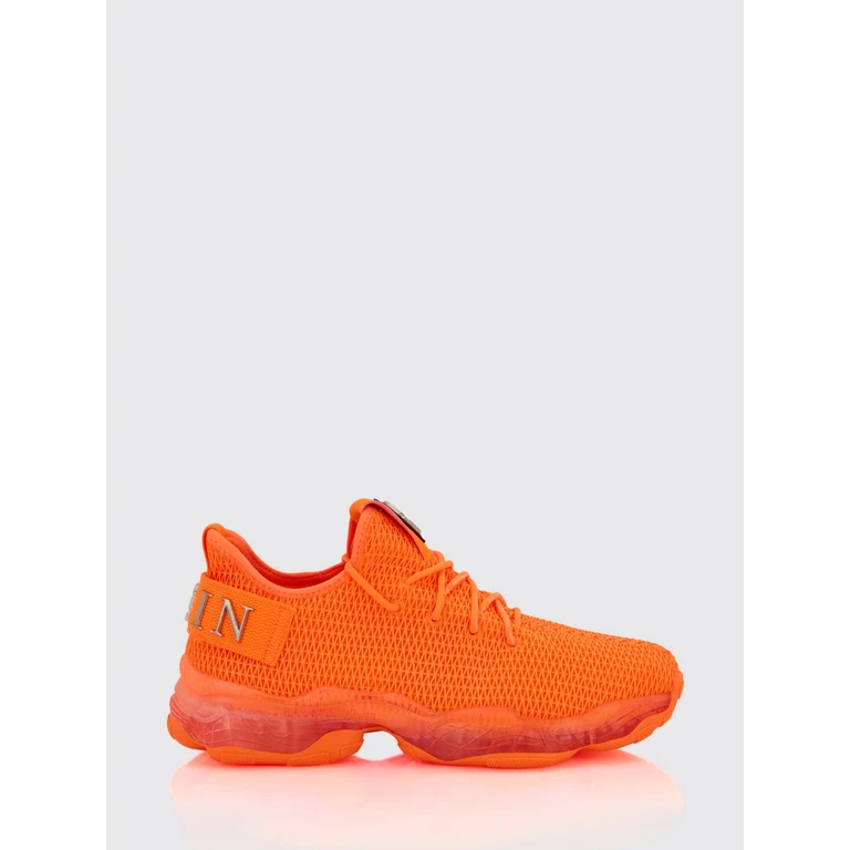 Low-Top Lace-Up Sneakers in Technical Knit Fabric with Logo (UACSUSC0077PTE003N86)