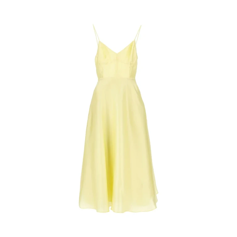 Alberta Ferretti Midi-Kleid aus Seidenorganza