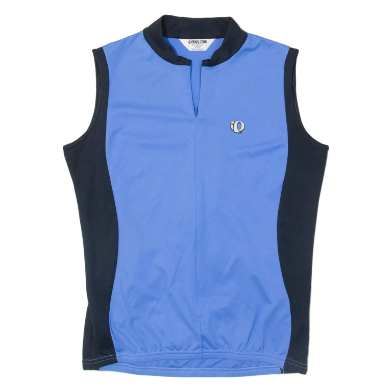 Cycling Womens Jersey Blue Sleeveless 1/4 Zip M