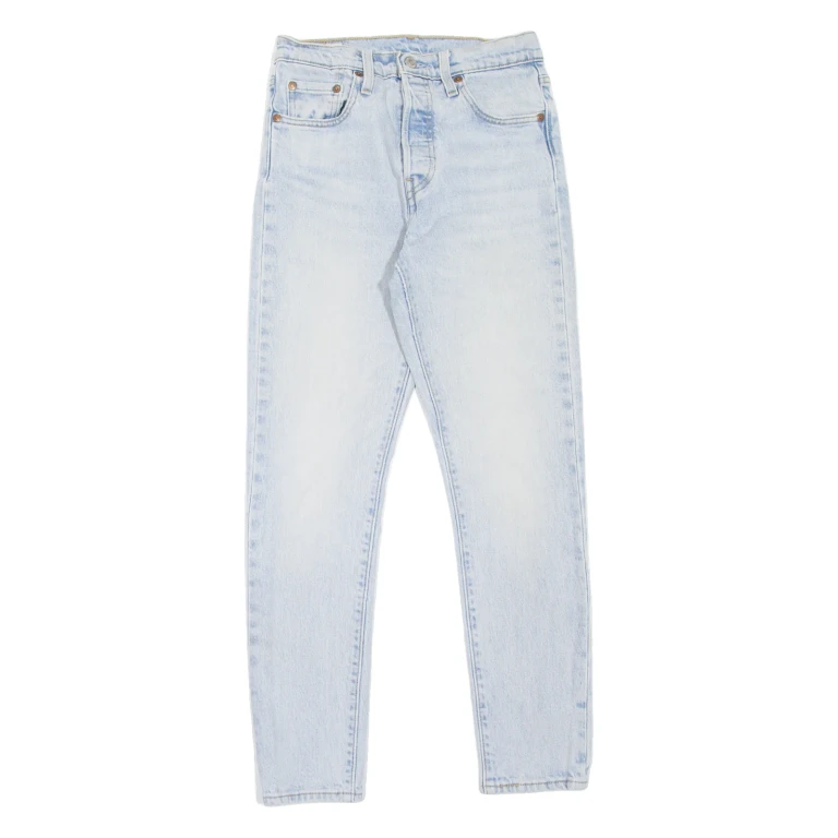 LEVI'S 501S Jeans Premium Womens Blue Skinny Straight Stone Wash W25 L28