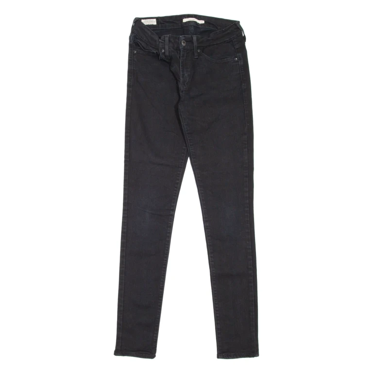 LEVI'S 711 BIG E Womens Jeans Black Slim Skinny W27 L32