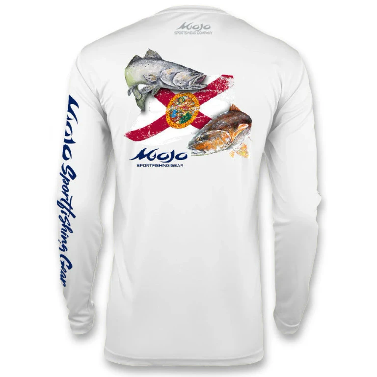Men's SoWAL Sun Jersey Florida Redfish Flag Long Sleeve