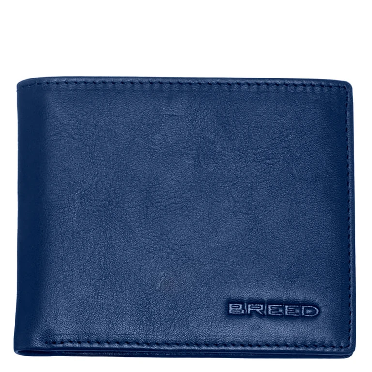 Locke Genuine Leather Bi-Fold Wallet - Navy