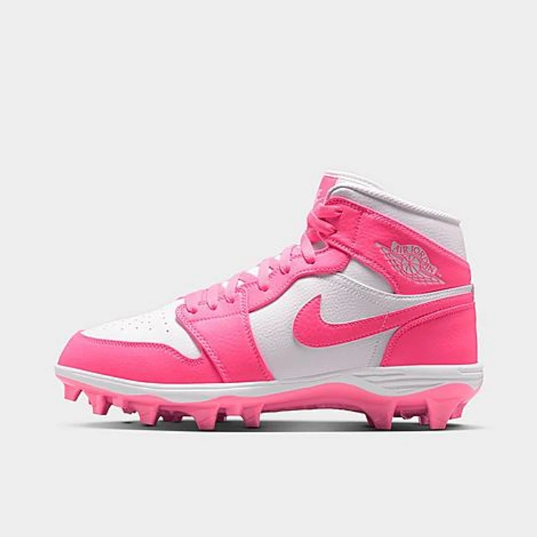 Men's 1 Mid TD Football Cleats in Digital Pink/White Size: 7.0