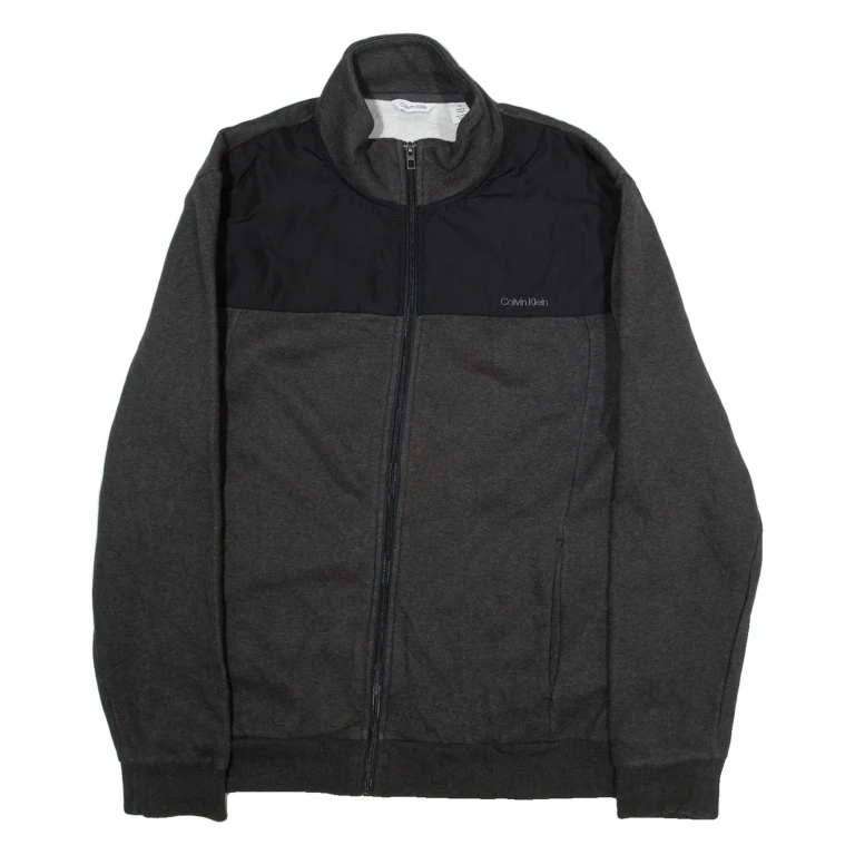 CALVIN KLEIN Mens Track Jacket Grey M