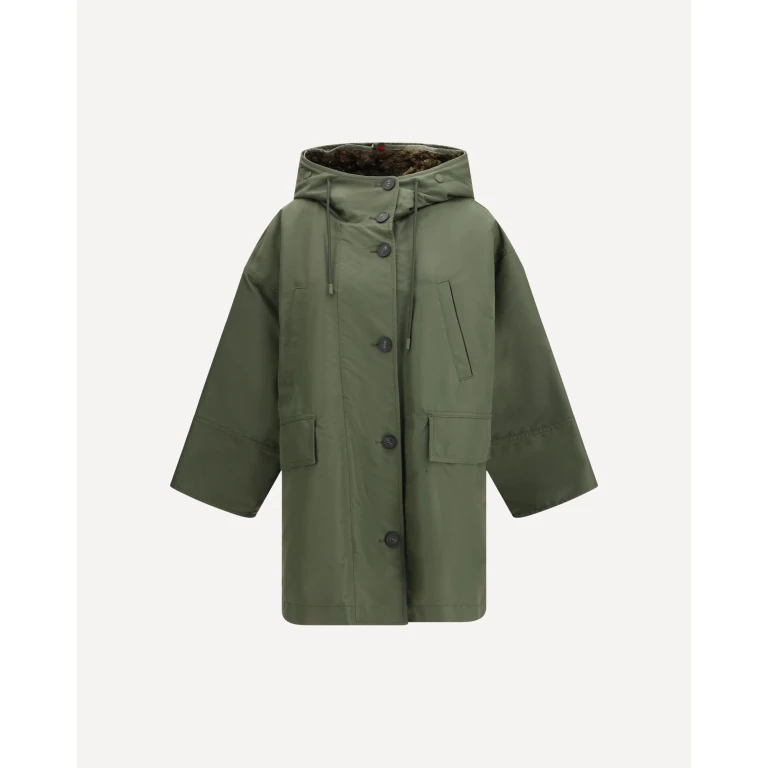 Water-repellent canvas midi Parka Female XL