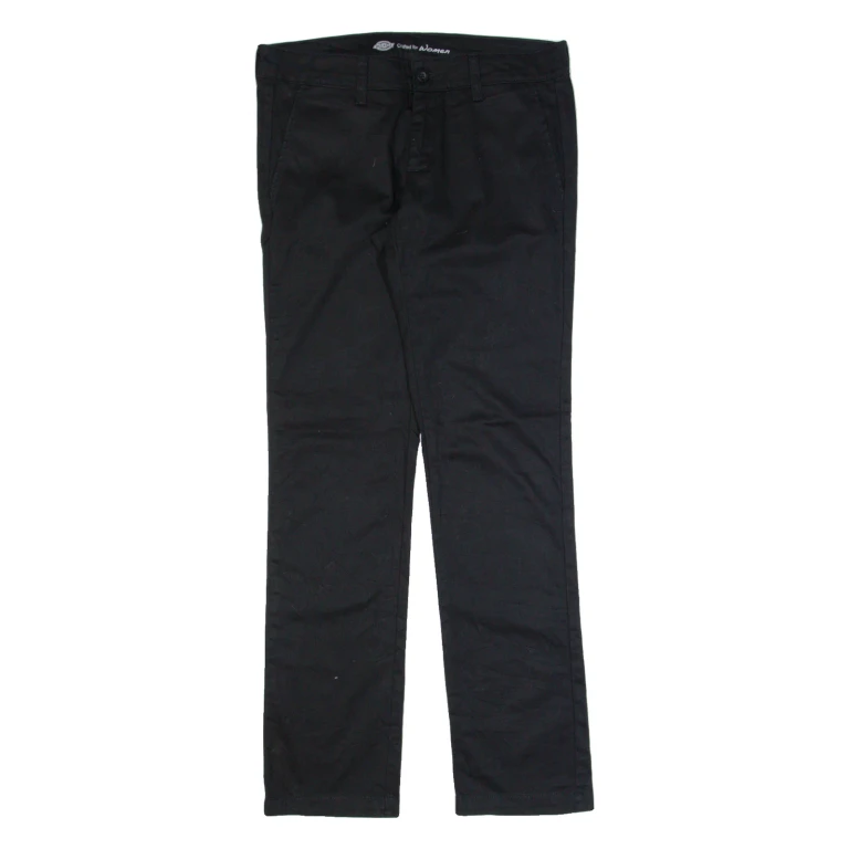 DICKIES Workwear Womens Trousers Black Slim Straight W32 L32