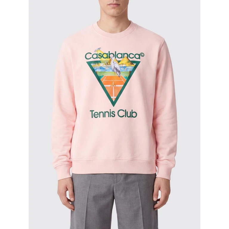 Crewneck Jumper in Organic Cotton with Contrasting Front Logo (PF26JTP29302)