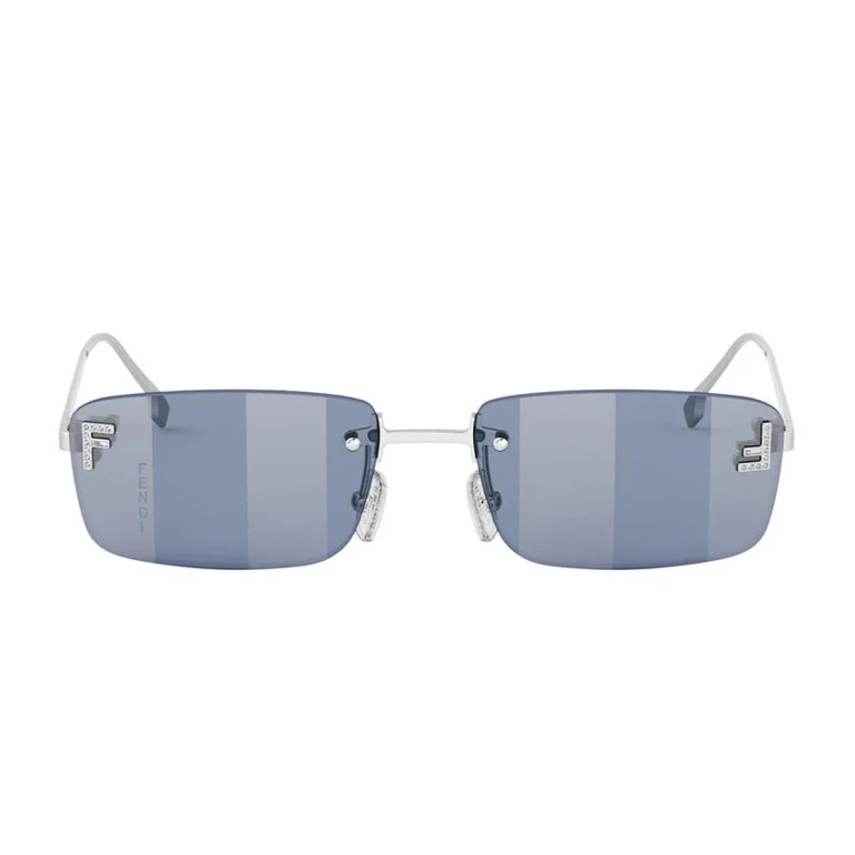 Fendi First Crystal Silver Metallo Sunglasses - Women