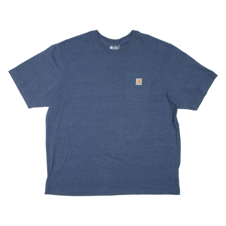CARHARTT Loose Fit Mens T-Shirt Blue 2XL